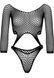 Боди-сетка с рукавами Leg Avenue Top bodysuit with thong back Black картинка 3