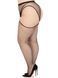 Стокінги в сітку з кільцями Leg Avenue Stokings with O-ring Attached Garter Belt Black, розмір 1X/2X картинка 4
