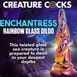 Фэнтезийный фаллоимитатор стеклянный Creature Cocks Enchanting Rainbow Glass Dildo (диаметр 4 см) картинка 6