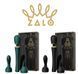 Вібромасажер із насадками Zalo Kyro Wand Obsidian Black (діаметр 3,5 см) картинка 14