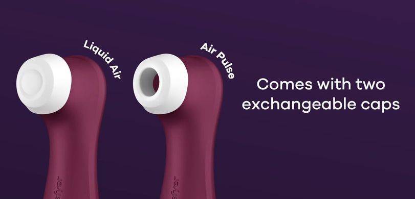 Вакуумний кліторальний стимулятор з вібрацією Satisfyer Pro 2 Generation 3 with Liquid Air Wine Red зображення