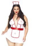 Фото Рольовий костюм медсестри Leg Avenue Roleplay Nightshift Nurse + White/Red, розмір 1X-2X