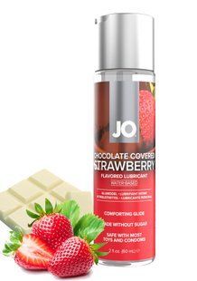 Съедобная смазка на водной основе без сахара JO Chocolate Covered Strawberry, полуниця в шоколаді (60 мл) картинка