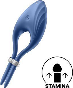 Ерекційне віброкільце - ласо Satisfyer Duelist Blue (фіксація у 3-х положеннях) зображення