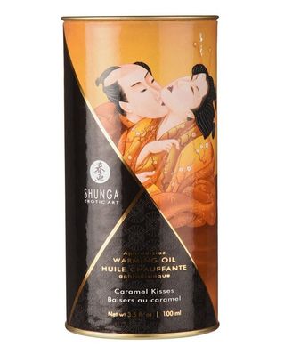 Олія зігріваюча їстівна Shunga APHRODISIAC WARMING OIL Caramel Kisses (Карамель) 100 мл зображення