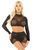 Комплект зі стразами: топ та спідничка Leg Avenue Rhinestone Crop Top and Mini Skirt One Size, Black зображення