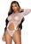 Боди-сетка с рукавами Leg Avenue Top bodysuit with thong back White картинка