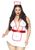 Рольовий костюм медсестри Leg Avenue Roleplay Nightshift Nurse + White/Red, розмір 1X-2X зображення