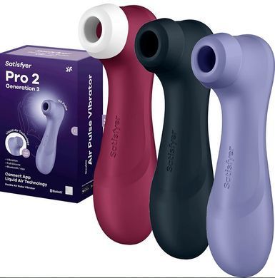 Смарт вакуумний кліторальний стимулятор з вібрацією Satisfyer Pro 2 Generation 3 with Liquid Air Connect App Wine Red зображення
