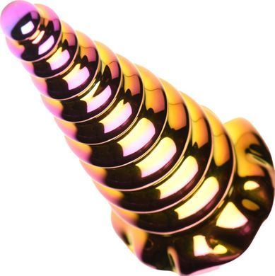 Фентезійний фалоімітатор скляний Creature Cocks Twilight Rainbow Glass Dildo (діаметр 5,1 см) зображення