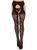 Мереживні стокінги Leg Avenue Eyelet lace suspender hose Black One Size зображення