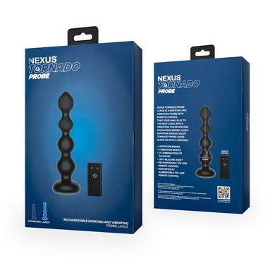 Анальний вібратор з ротацією + пульт ДК Nexus Tornado Probe Edition Large (діаметр 4,5 см) зображення