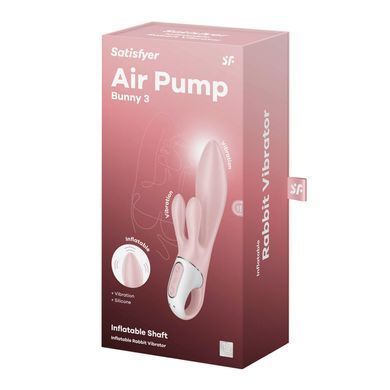 Вибратор-кролик надувной Satisfyer Air Pump Bunny 3 (диаметр 4-5,5 см) картинка