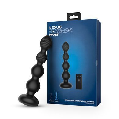 Анальний вібратор з ротацією + пульт ДК Nexus Tornado Probe Edition Large (діаметр 4,5 см) зображення
