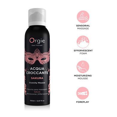Масажна пінка з ефектом бульбашок, що лопаються Orgie Acqua Croccante Sakura, сакура (150 мл) зображення