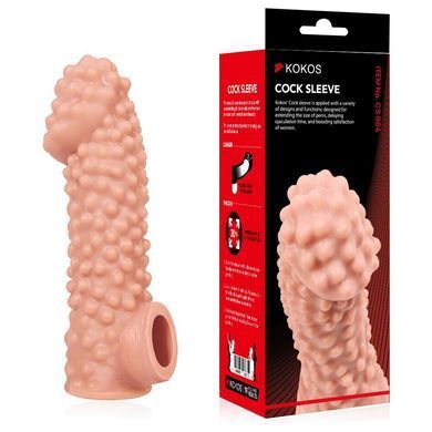 Насадка на член з отвором для мошонки Kokos Cock Sleeve CS 004, розмір L зображення