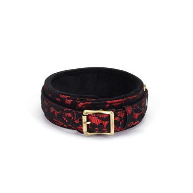 Кожаный ошейник с кружевом + поводок Liebe Seele Victorian Garden Collar with Leash картинка