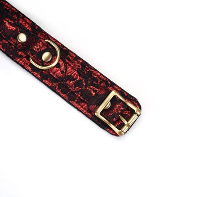 Кожаный ошейник с кружевом + поводок Liebe Seele Victorian Garden Collar with Leash картинка
