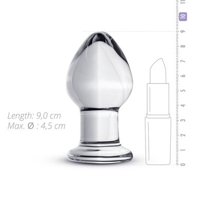 Скляна анальна пробка Gildo Glass Buttplug No. 26 (діаметр 4,3 см) зображення