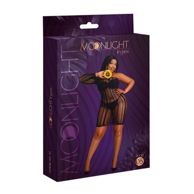 Платье-сетка с одним рукавом Moonlight Plus Model 05 Black, размер XL-XXXL картинка