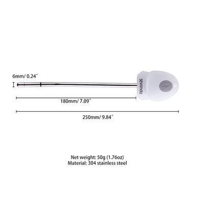 Уретральный зонд LOCKINK SEVANDA Vibrating & E-stim Metal Urethral Sounding White (диаметр 0,6 см) картинка