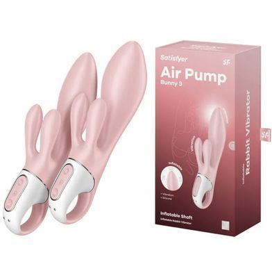 Вибратор-кролик надувной Satisfyer Air Pump Bunny 3 (диаметр 4-5,5 см) картинка