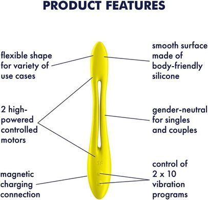 Универсальный гибкий вибратор для пар Satisfyer Elastic Game Yellow (диаметр 2 см) картинка