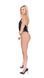 Боди из эко-кожи с имитацией шнуровки Passion Nancy Body black, размер L/XL картинка 8