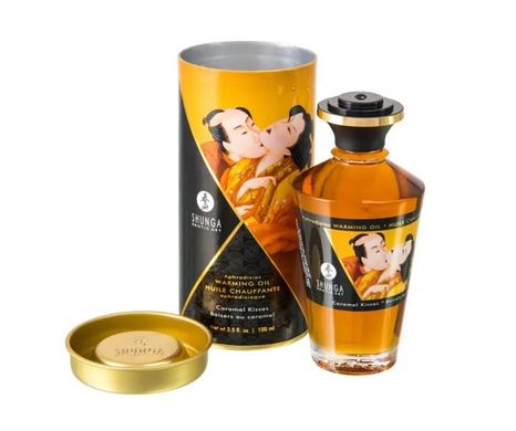 Масло согревающее съедобное Shunga APHRODISIAC WARMING OIL Caramel Kisses (Карамель) 100 мл картинка