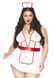 Рольовий костюм медсестри Leg Avenue Roleplay Nightshift Nurse + White/Red, розмір 1X-2X картинка 1