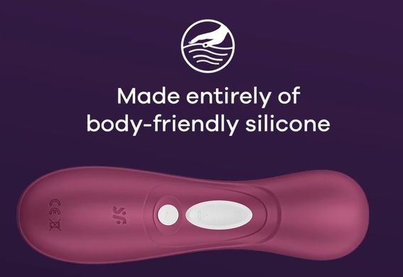 Смарт вакуумний кліторальний стимулятор з вібрацією Satisfyer Pro 2 Generation 3 with Liquid Air Connect App Wine Red зображення