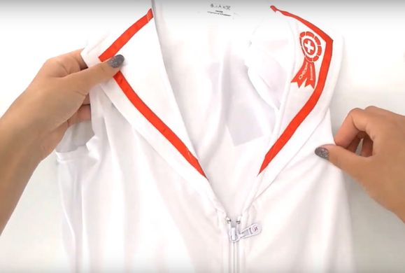 Рольовий костюм медсестри Obsessive Emergency dress + stethoscope, розмір S/M зображення
