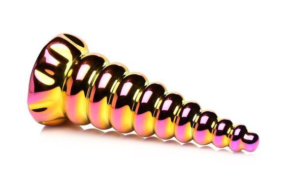 Фентезійний фалоімітатор скляний Creature Cocks Twilight Rainbow Glass Dildo (діаметр 5,1 см) зображення