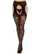 Мереживні стокінги Leg Avenue Eyelet lace suspender hose Black One Size картинка 5