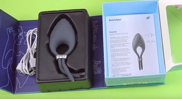 Ерекційне віброкільце - ласо Satisfyer Duelist Blue (фіксація у 3-х положеннях) зображення