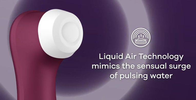 Смарт вакуумний кліторальний стимулятор з вібрацією Satisfyer Pro 2 Generation 3 with Liquid Air Connect App Wine Red зображення