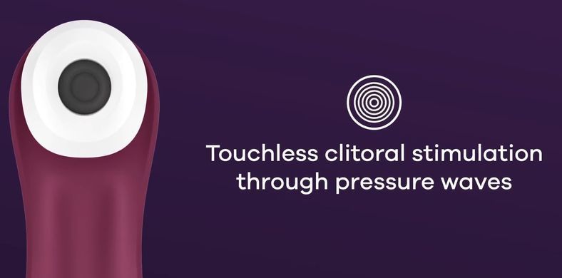Смарт вакуумний кліторальний стимулятор з вібрацією Satisfyer Pro 2 Generation 3 with Liquid Air Connect App Wine Red зображення