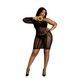 Сукня-сітка з одним рукавом Moonlight Plus Model 05 Black, розмір XL-XXXL картинка 1