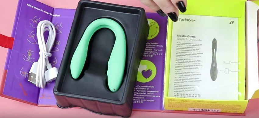 Универсальный гибкий вибратор для пар Satisfyer Elastic Game Yellow (диаметр 2 см) картинка