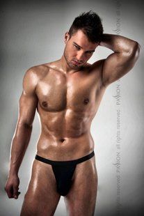 Мужские эротические трусы Passion THONG 005 black L/XL картинка