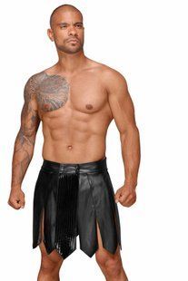 Мужская юбка гладиатора Noir Handmade H053 Eco leather men's gladiator skirt, размер S картинка