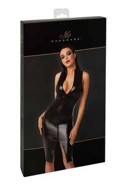 Платье миди на молнии Noir Handmade F337 Powerwetlook midi dress, размер S картинка