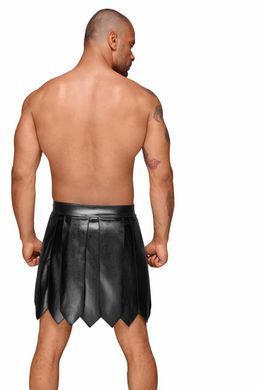 Чоловіча спідниця гладіатора Noir Handmade H053 Eco leather men's gladiator skirt, розмір S зображення