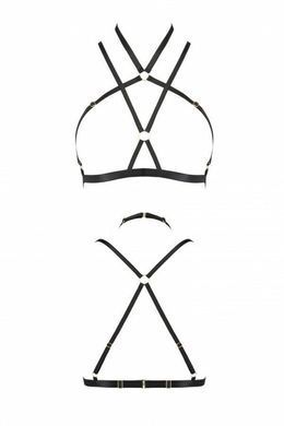 Портупея-стрепы Passion Exclusive KELIS BRA black, размер L/XL картинка