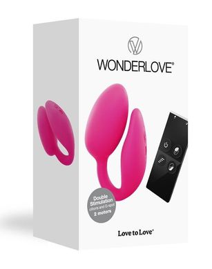 Виброяйцо с клиторальной стимуляцией Love To Love Wonderlove с пультом ДУ картинка