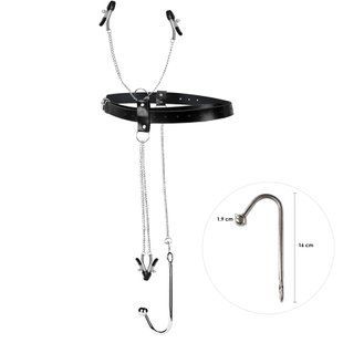 Бондажний набір із металевим анальним гаком №1 Art of Sex Blanca Bondage set with anal hook №1 зображення