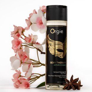 Масажна олія Orgie Sexy Therapy Aphrodisiac, ваніль та кедр (200 мл) зображення