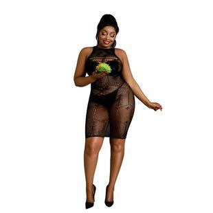 Сукня-сітка без рукавів Moonlight Plus Model 06 Black, розмір XL-XXXL  зображення