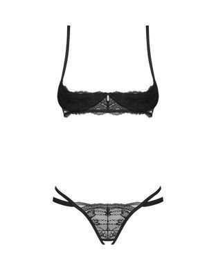 Відвертий комплект з доступом Obsessive Nutris 2-pcs crotchless set, розмір XS/S зображення