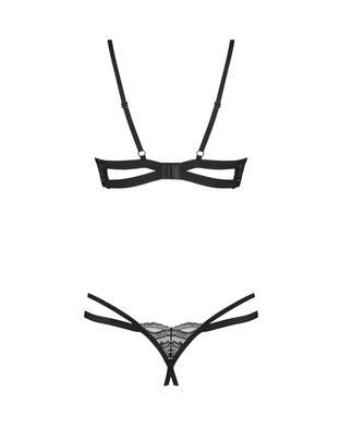 Відвертий комплект з доступом Obsessive Nutris 2-pcs crotchless set, розмір XS/S зображення